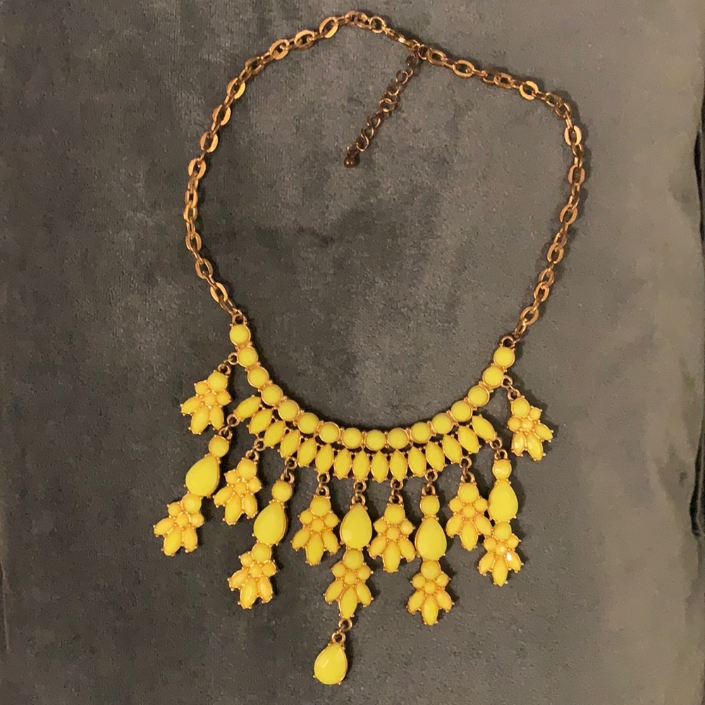 Yellow gold tone statement necklace